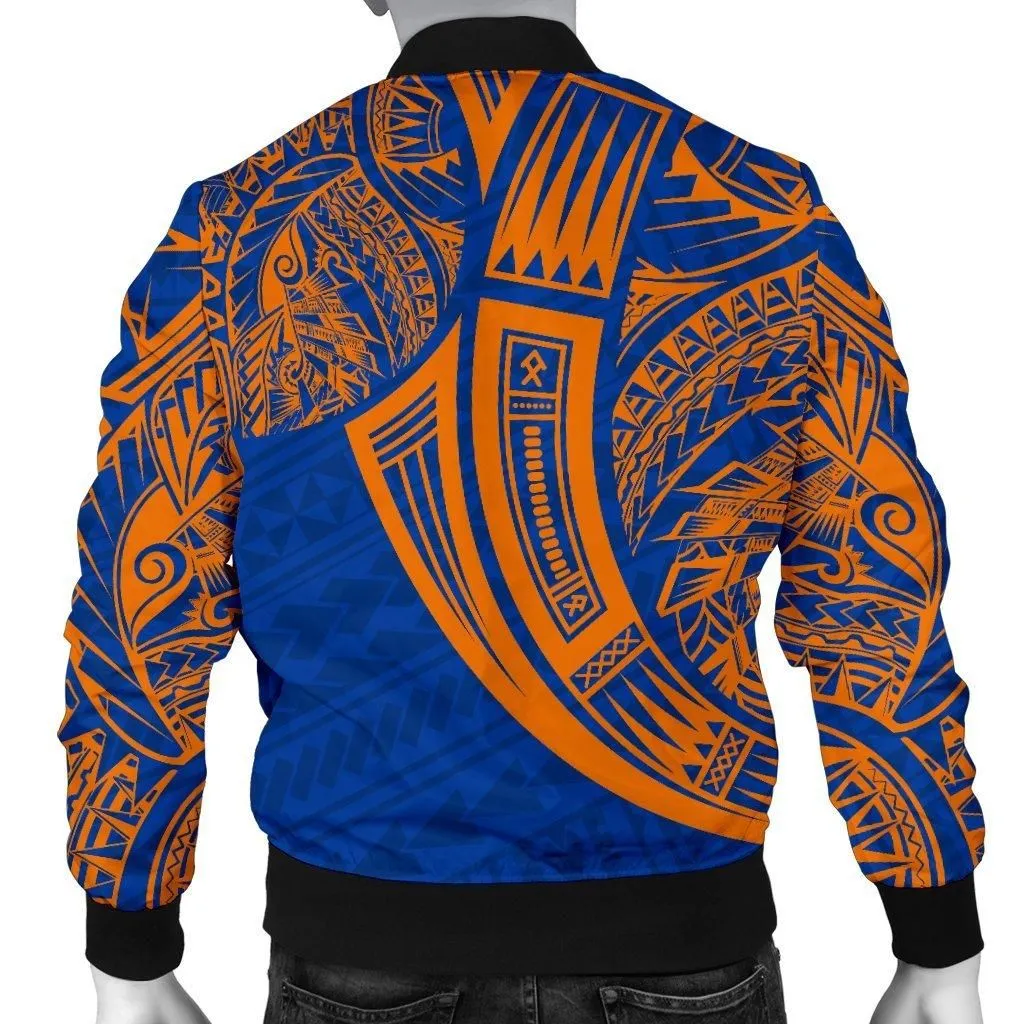 Marshall Islands Polynesian Mens Bomber Jacket - Tribal Tattoo