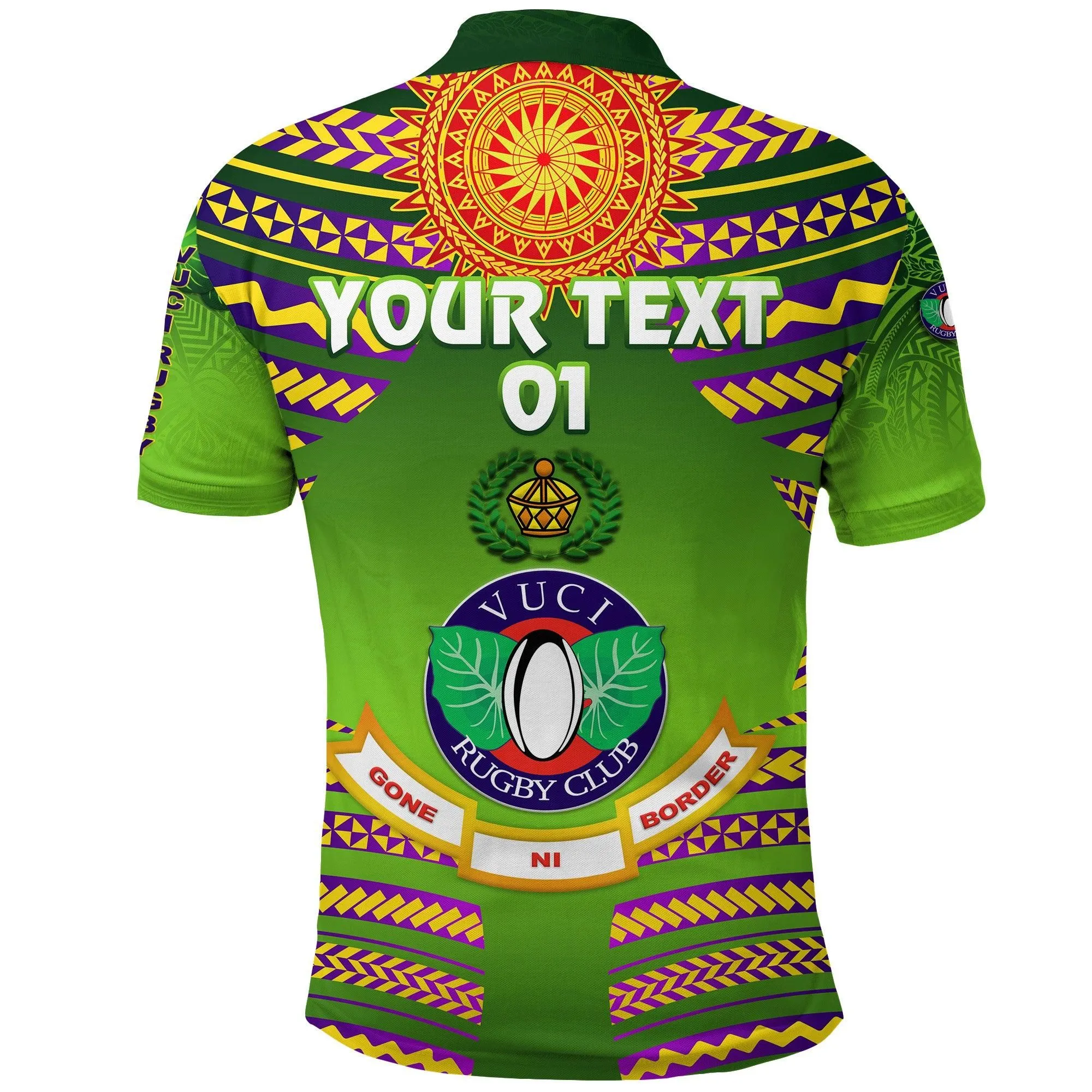(Custom Personalised) Fiji Vuci Rugby Club Polo Shirt Creative Style - Green, Custom Text And Number LT8