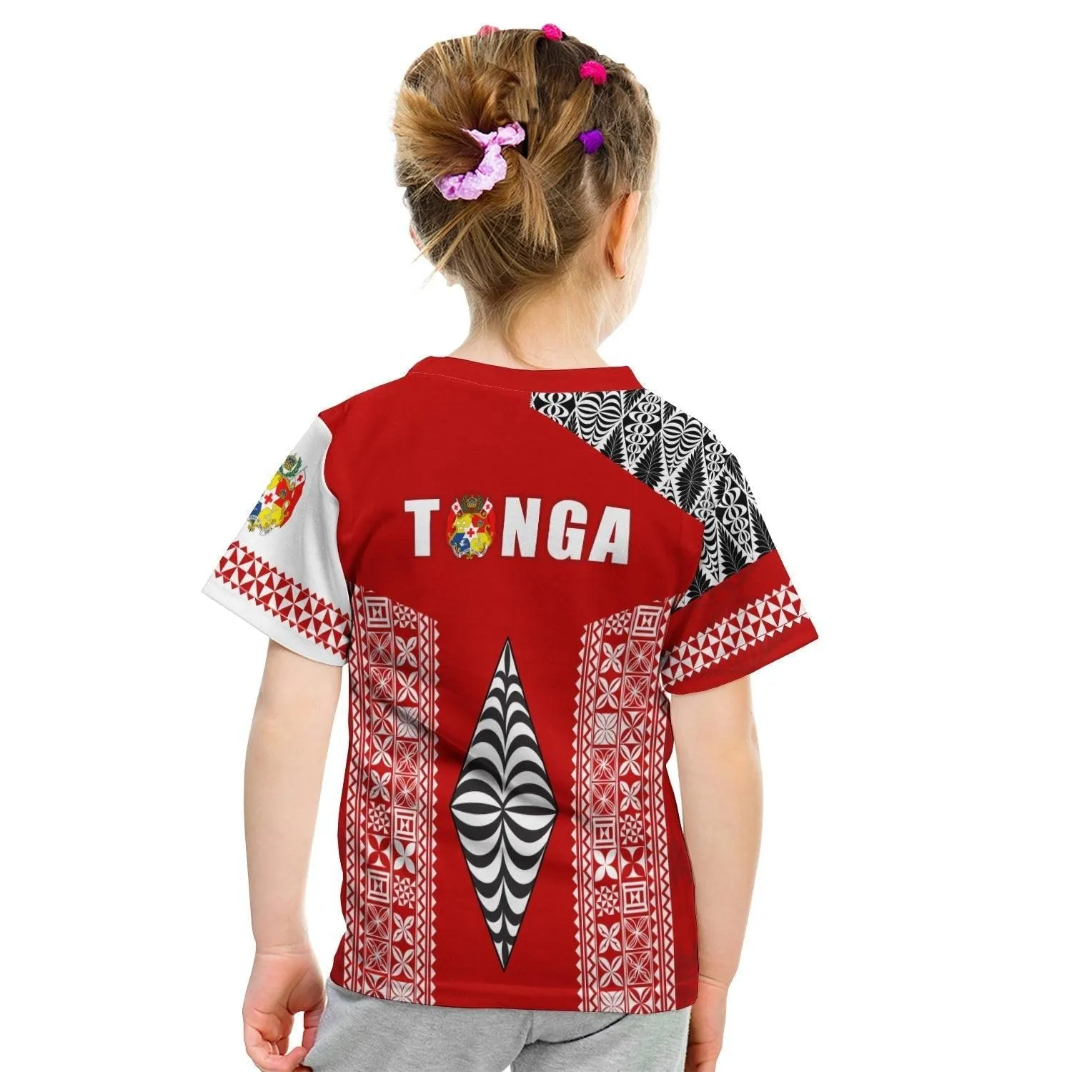 (Custom Personalised) Tonga Rugby T Shirt KID - Mate Maa Tonga LT13