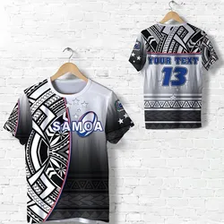 (Custom Personalised) Manu Samoa Rugby T Shirt Impressive Version Black - Custom Text And Number