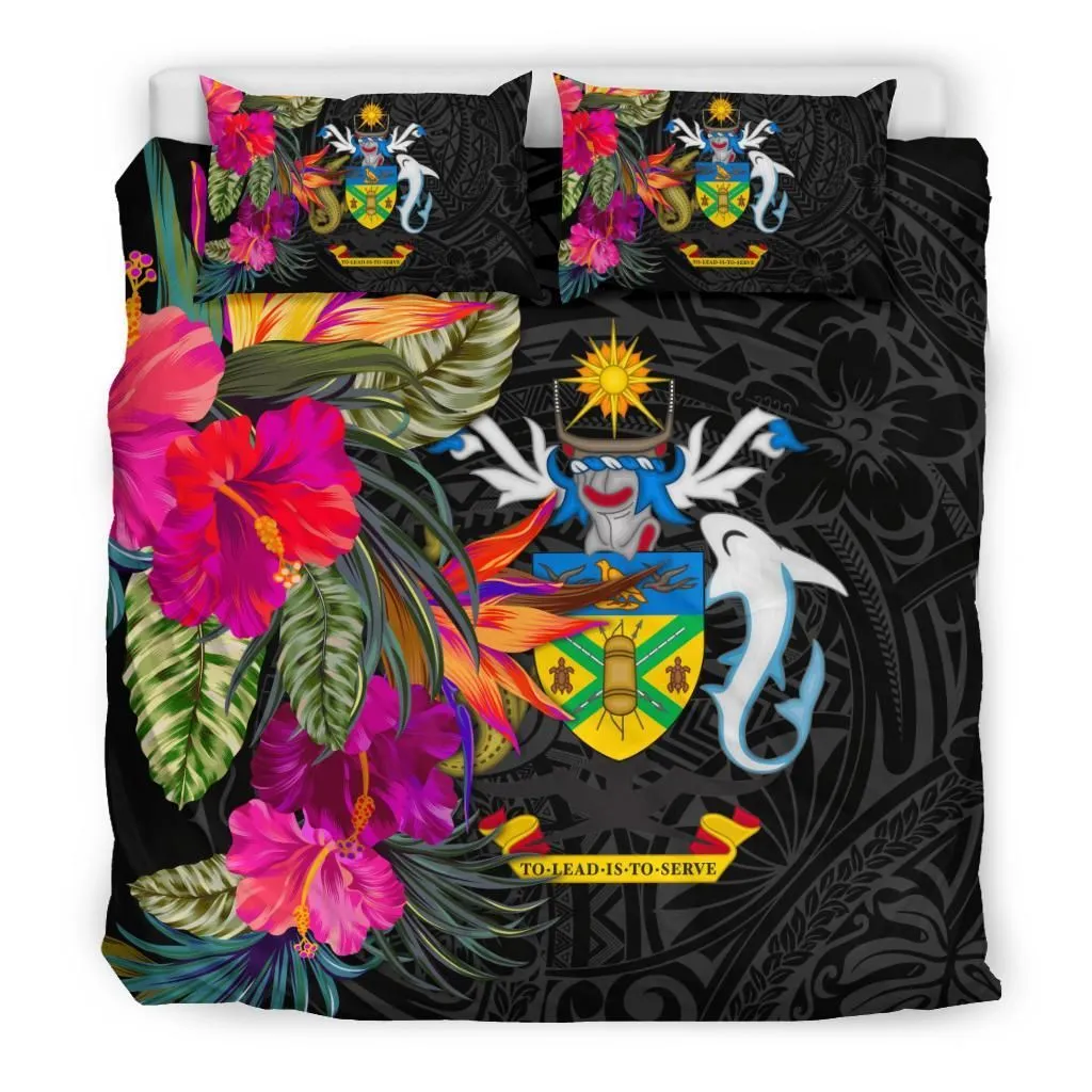 Solomon Islands Bedding Set - Polynesian Hibiscus Pattern