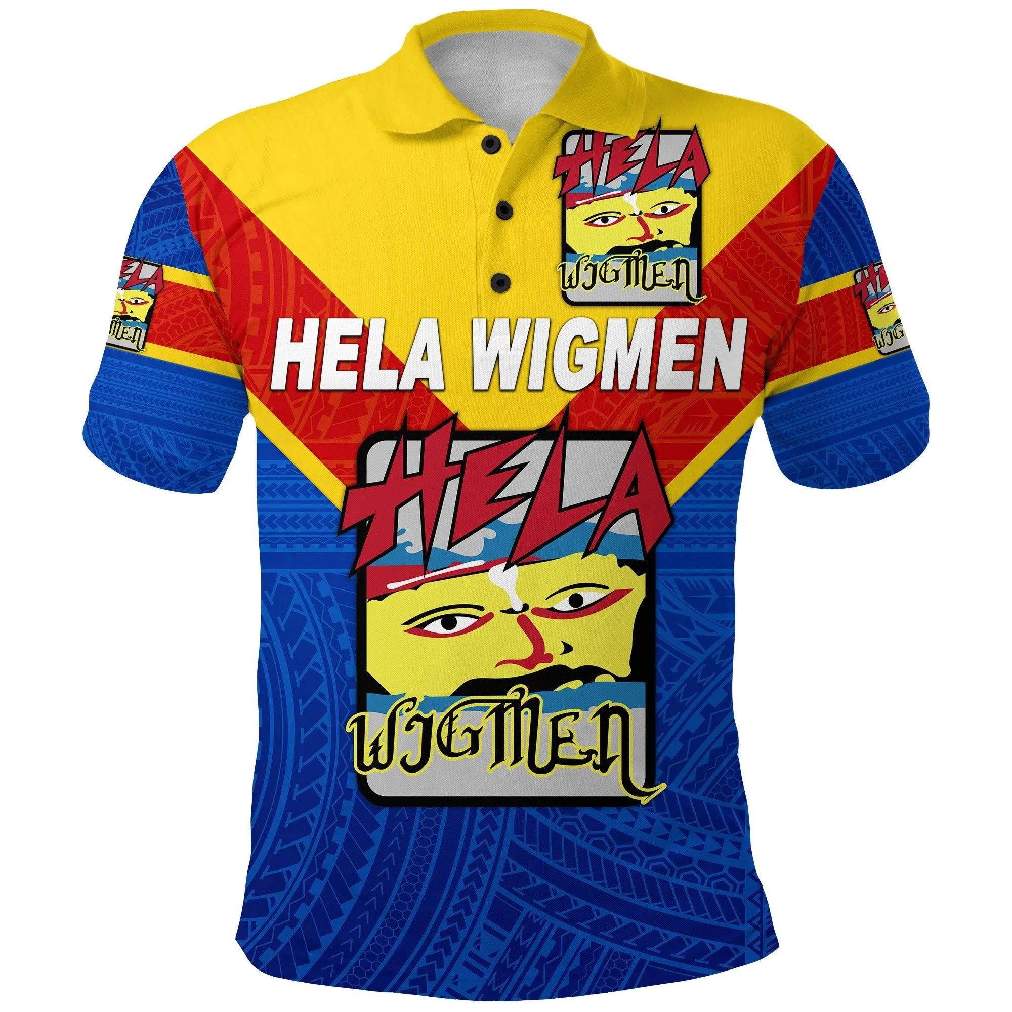 (Custom Personalised) Papua New Guinea Hela Wigmen Polo Shirt Rugby Original Style, Custom Text And Number LT8