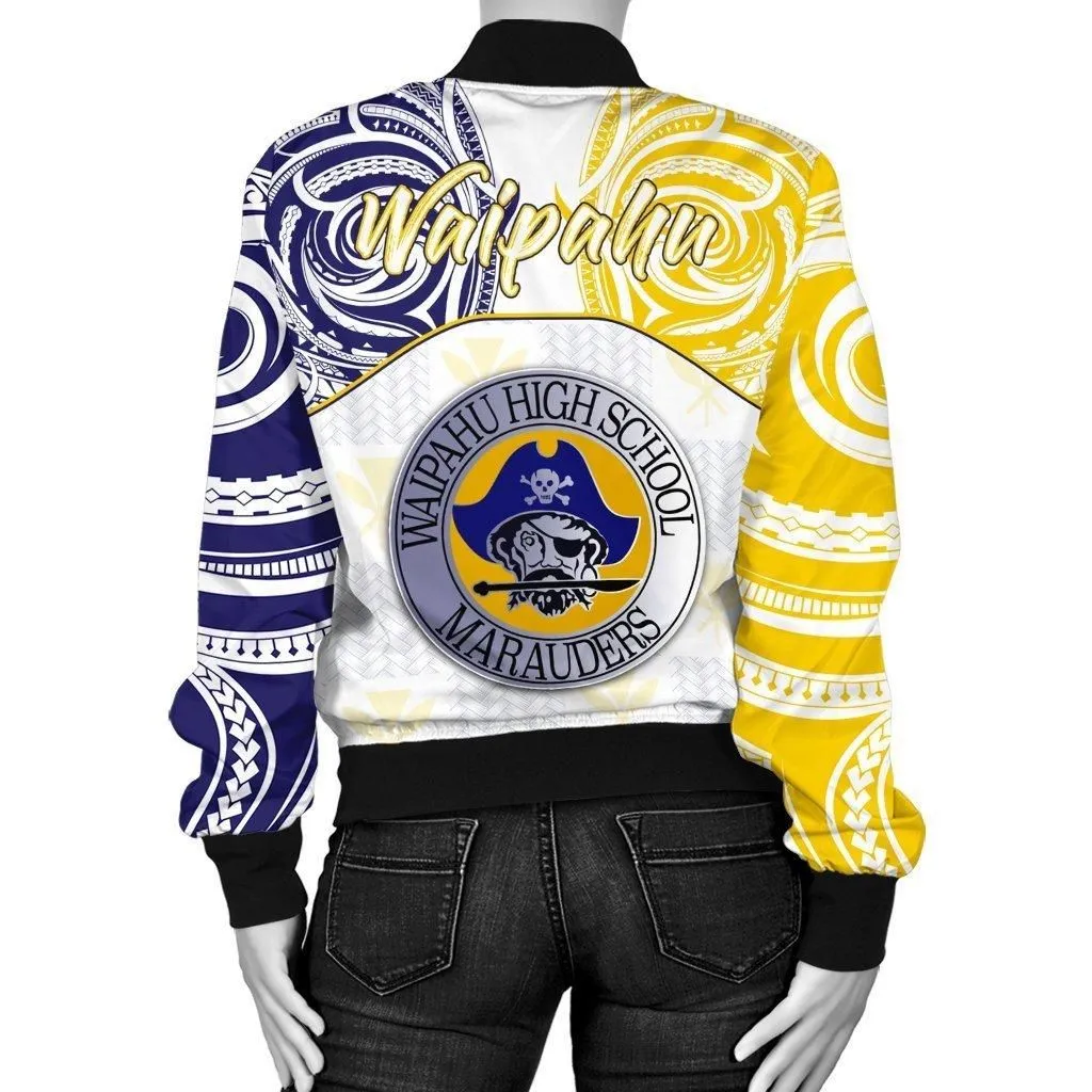 Hawaii - Kanaka Waipahu High School Womens Bomber Jacket Demodern Style