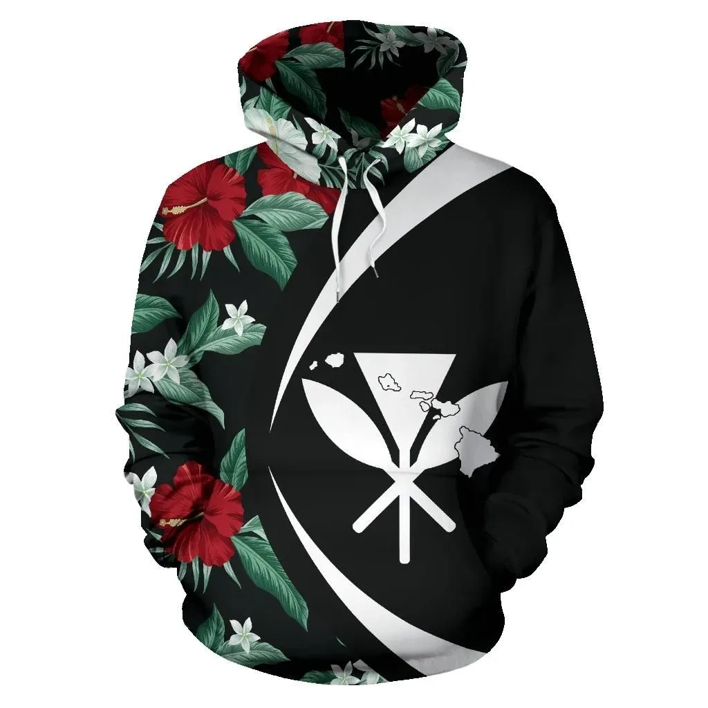Alohawaii Hoodie - Kanaka Tropical Hibiscus Garden Mystery Hoodie - Circle Style - AH - J1