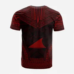 Tokelau Custom Personalised T shirt - Tokelau Flag Polynesian Chief Tattoo Red Version