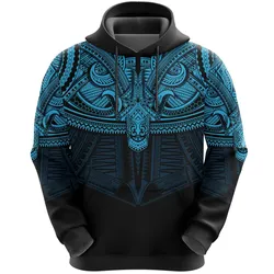 Alohawaii Clothing - Hoodie Best Polynesian Tattoo Blue A7