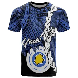 Palau Ngeremlengui Polynesian Custom Personalised T-Shirt - Tribal Wave Tattoo