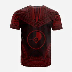 Yap Custom Personalised T shirt - Yap Flag Polynesian Chief Tattoo Red Version