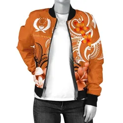 Custom Pohnpei Personalised Womens Bomber Jacket - Pohnpei Spirit
