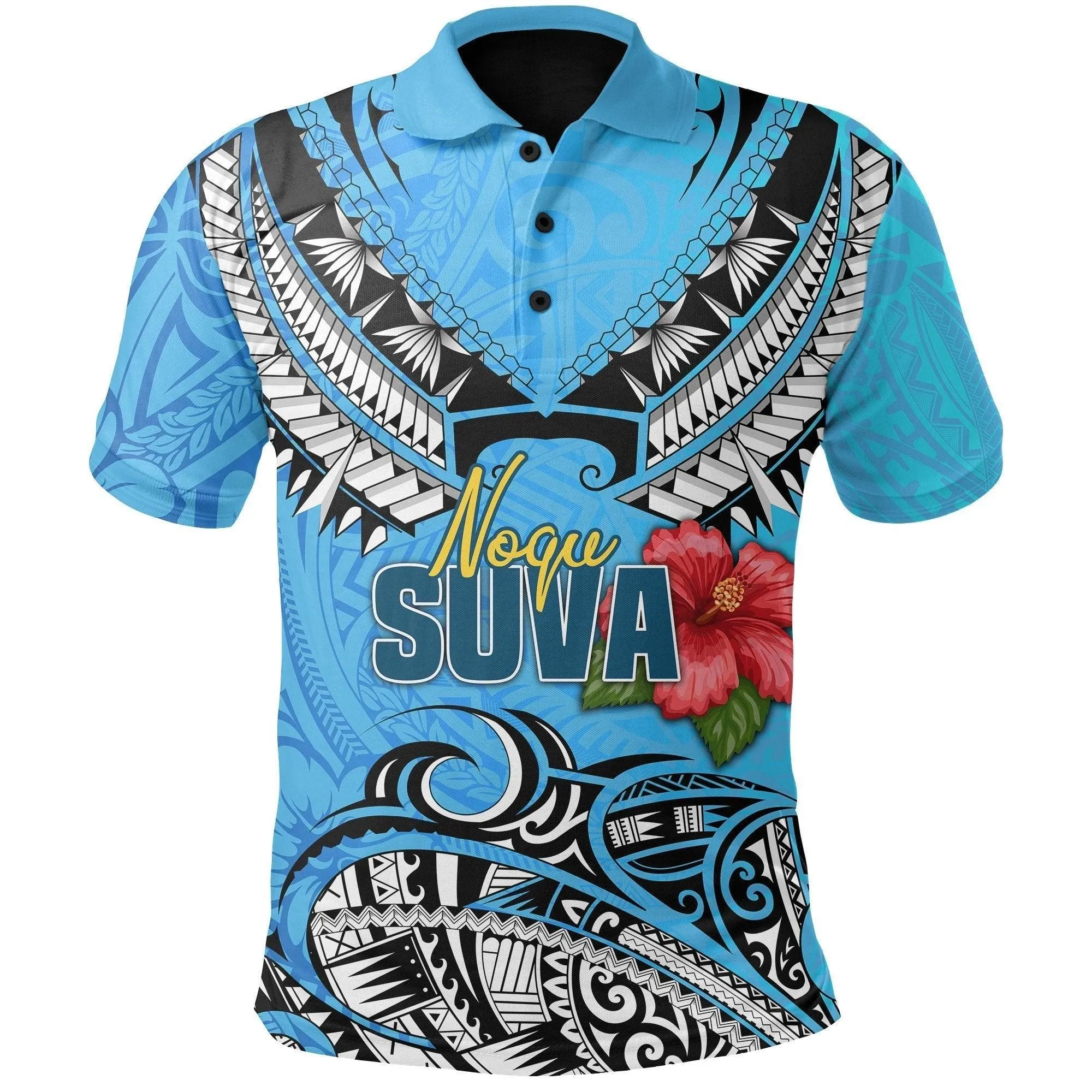 (Custom Personalised) Suva Fiji Rugby Polo Shirt Polynesian Style