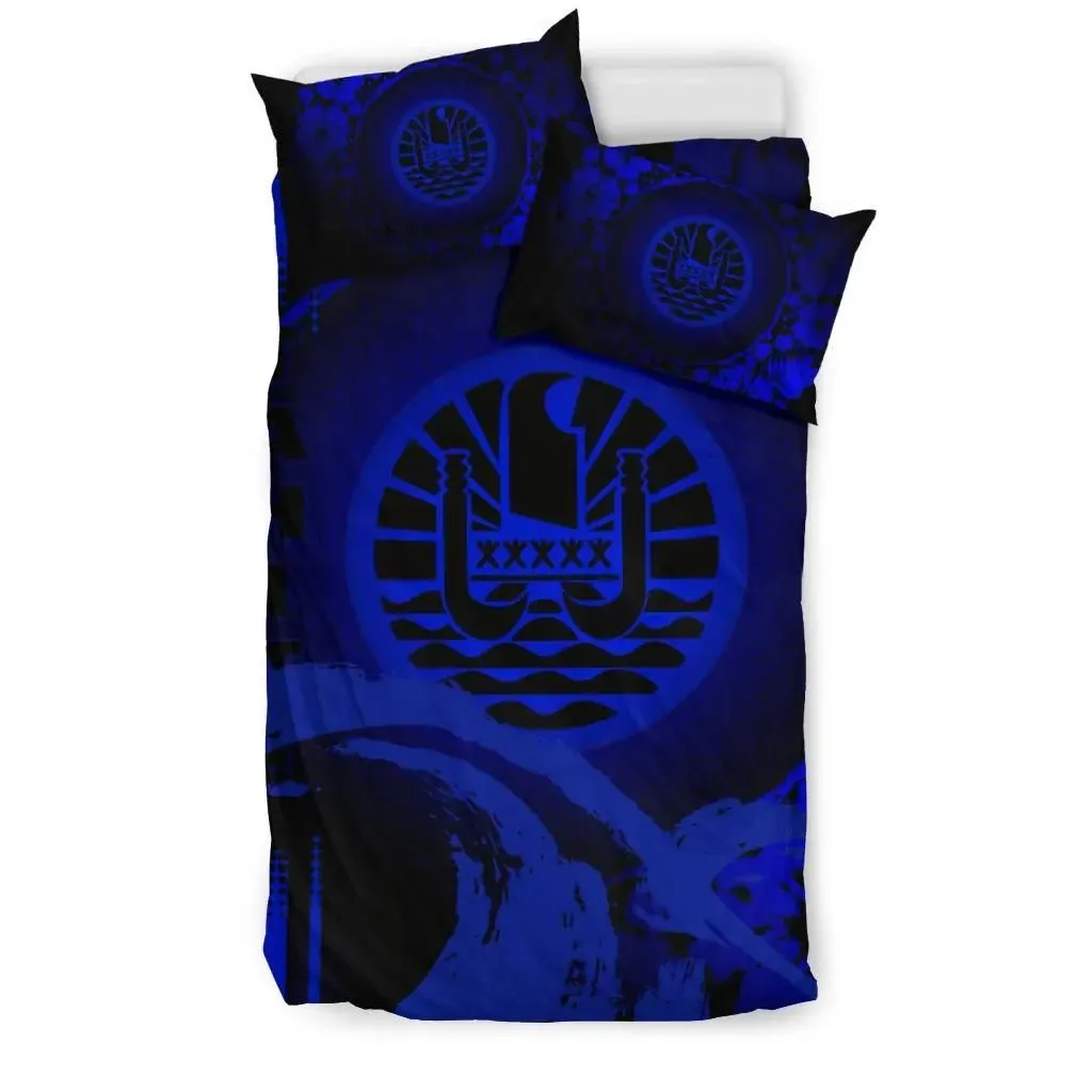 FamilyGater Bedding Set - Cover and Pillow Cases Tahiti - Hibiscus And Wave Blue K7