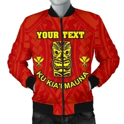 Hawaii Mauna Kea Men's Custom Personalised Bomber Jacket - Tiki Mask - BN12