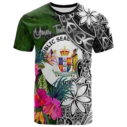 Niue Custom Personalised T-Shirt - Turtle Plumeria Banana Leaf - BN11