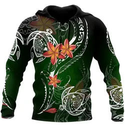 Amazing Polynesian Frangipani And Tattoo Hawaii Style Unisex Deluxe Hoodie ML