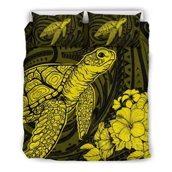 Alohawaii Bedding Set Hibiscus Polynesian Memory Yellow Turtle Bedding Set Ah Jd Dhc1712776Dd