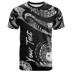 Samoa Polynesian Custom Personalised T shirt - Poly Tattoo White Version