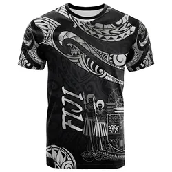 Fiji Polynesian T-Shirt - Poly Tattoo White Version