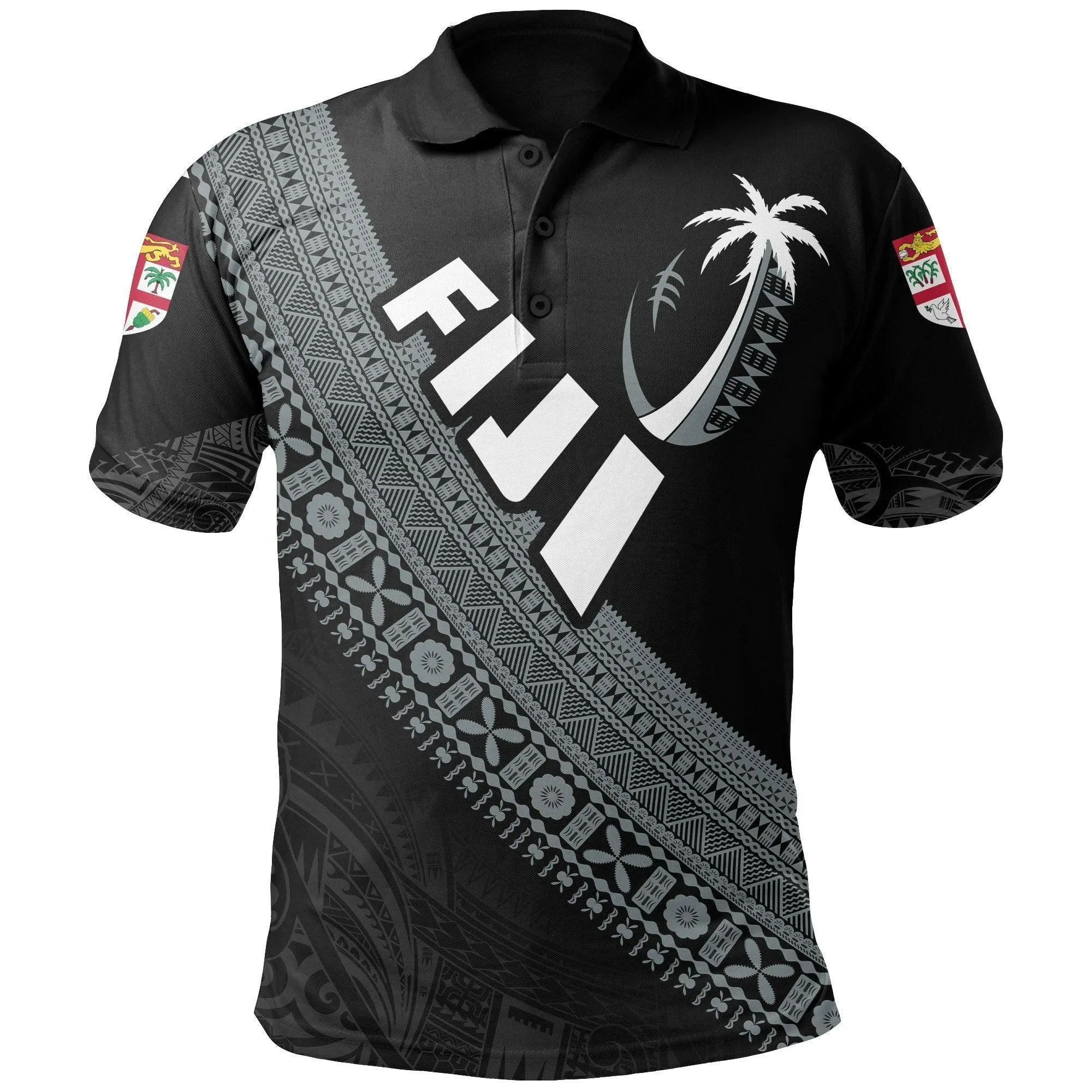 (Custom Personalised) Fiji Tapa Rugby Polo Shirt version Style You Win