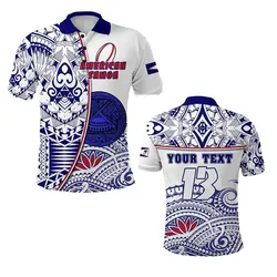 (Custom Personalised) American Samoa Rugby Polo Shirt Special - Custom Text and Number