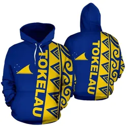 Tokelau Polynesian Hoodie - Tokelau Flag Polynesian Tattoo Half 02