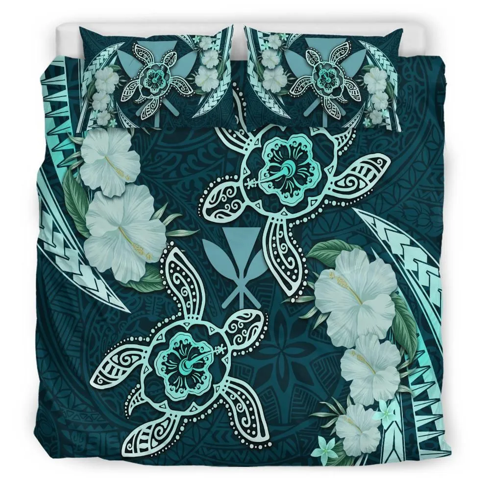 Hawaii Turtle Kanaka Hibiscus Polynesian Bedding Set - Felix Style AH