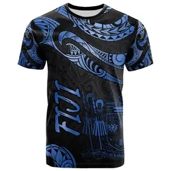 Fiji Polynesian T-Shirt - Poly Tattoo Blue Version