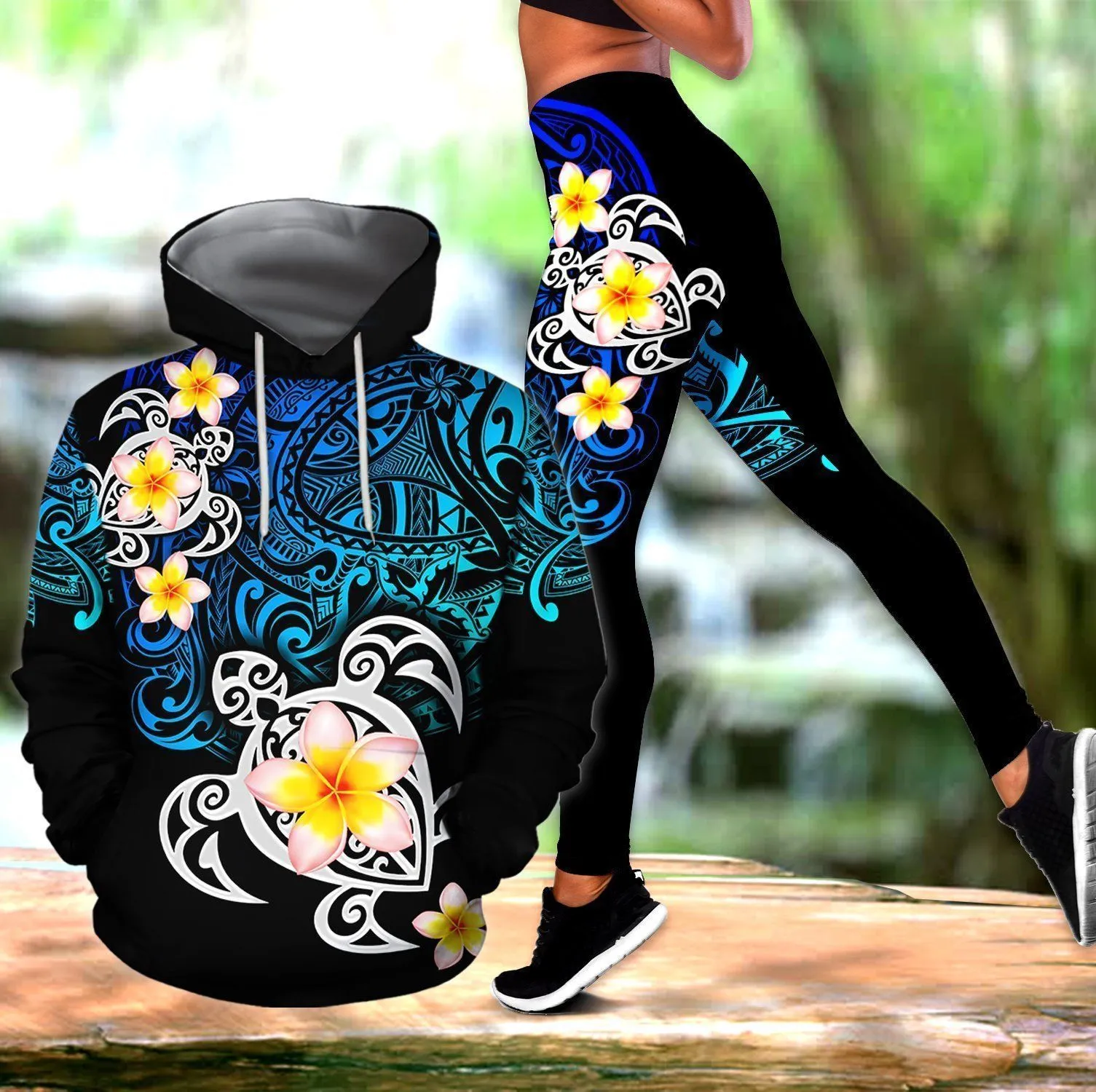 Amazing Polynesian Tattoo Deep Sea Turtle Hoodie Bt10