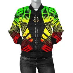 FamilyGaterJacket - Bomber Jacket Vanuatu Polynesian Tattoo Reggae - BN0110