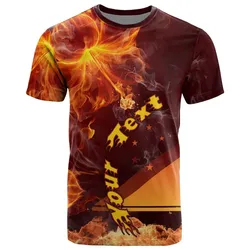 Tokelau Polynesian Custom Personalised T shirt - Fire Hibiscus