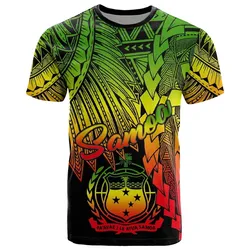 Samoa Polynesian T shirt - Tribal Wave Tattoo Reggae