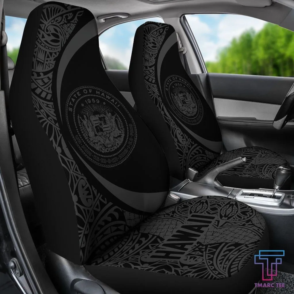 Tmarc Tee Hawaii Coat Of Arm Polynesian Car Seat Covers - Circle Style 07 J1