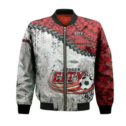 London City S.C Bomber Jacket Grunge Polynesian Tattoo - CA SOCCER