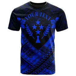 Kosrae Polynesian Custom Personalised T-Shirts - Kosrae Blue  Camisole Hibiscus Style - BN18