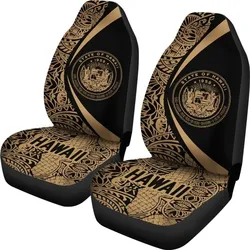 Hawaii Coat Of Arm Polynesian Car Seat Covers - Circle Style 05 J1