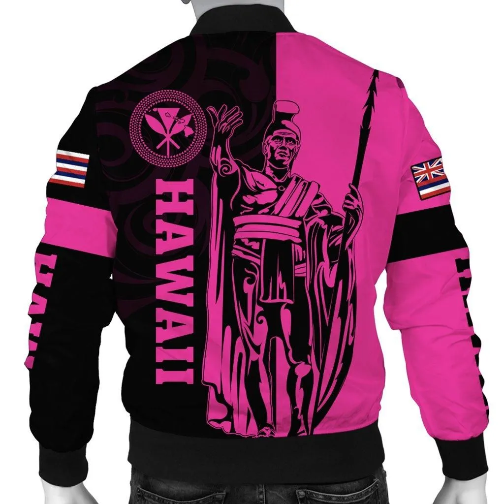 Hawaii King Polynesian Bomber Jacket - Lawla Style Pink - AH