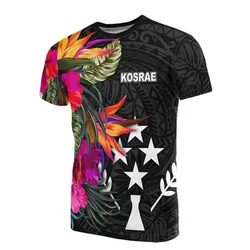 Kosrae Micronesian T-Shirt - Hibiscus Pattern - BN39