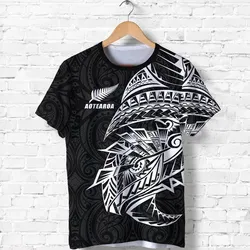 New Zealand Shirt, Maori Tattoo T Shirt Polynesian Style - Black