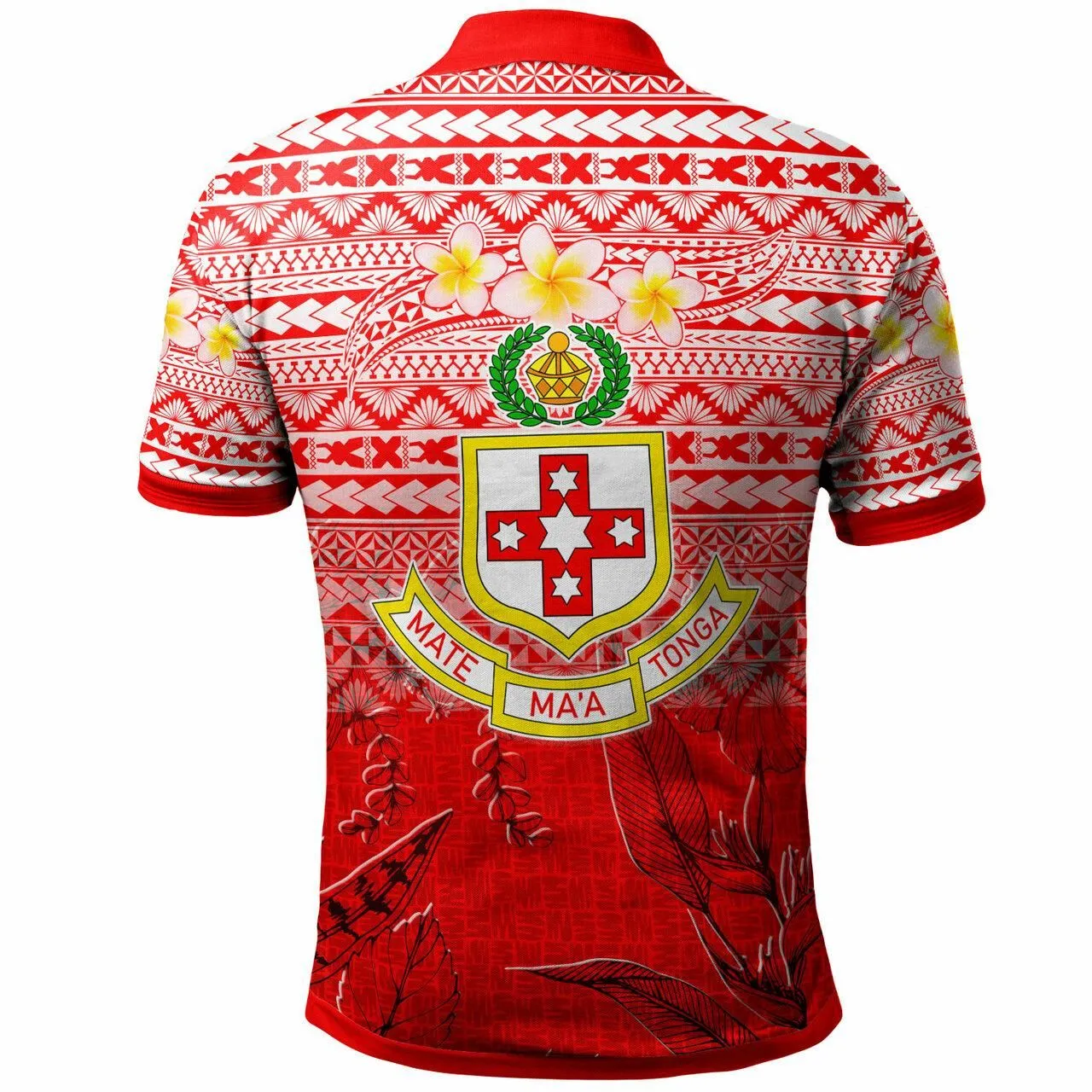 Tonga Custom Personalised Polo Shirt Kolisi Tonga With Tropical Flowers LT10