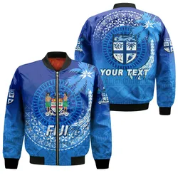 (Custom Personalised) Fiji Tapa Tribal Coconut Tree Bomber Jacket - LT12