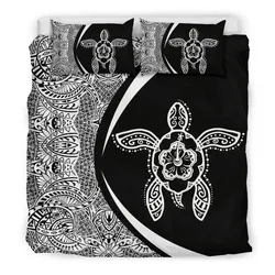 Alohawaii Bedding Set - Cover and Pillow Cases Hawaii Polynesian Turtle Hibiscus Duvet Cover And Pillow Case J7