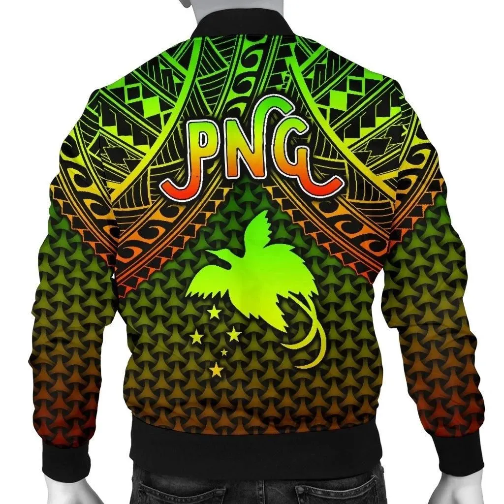 Alohawaii Jacket - Bomber Jacket Polynesian Papua New Guinea - Reggae Vintage Polynesian Patterns -BN15