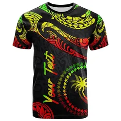 Chuuk Micronesia Custom Personalised T-Shirt - Poly Tattoo Reggae Version