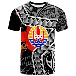 Tahiti T shirt - Hibiscus Ft Polynesian Pattern