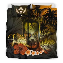 Kosrae Hibiscus Tree Of Life Hourglass Bedding Set Bedroom Decor