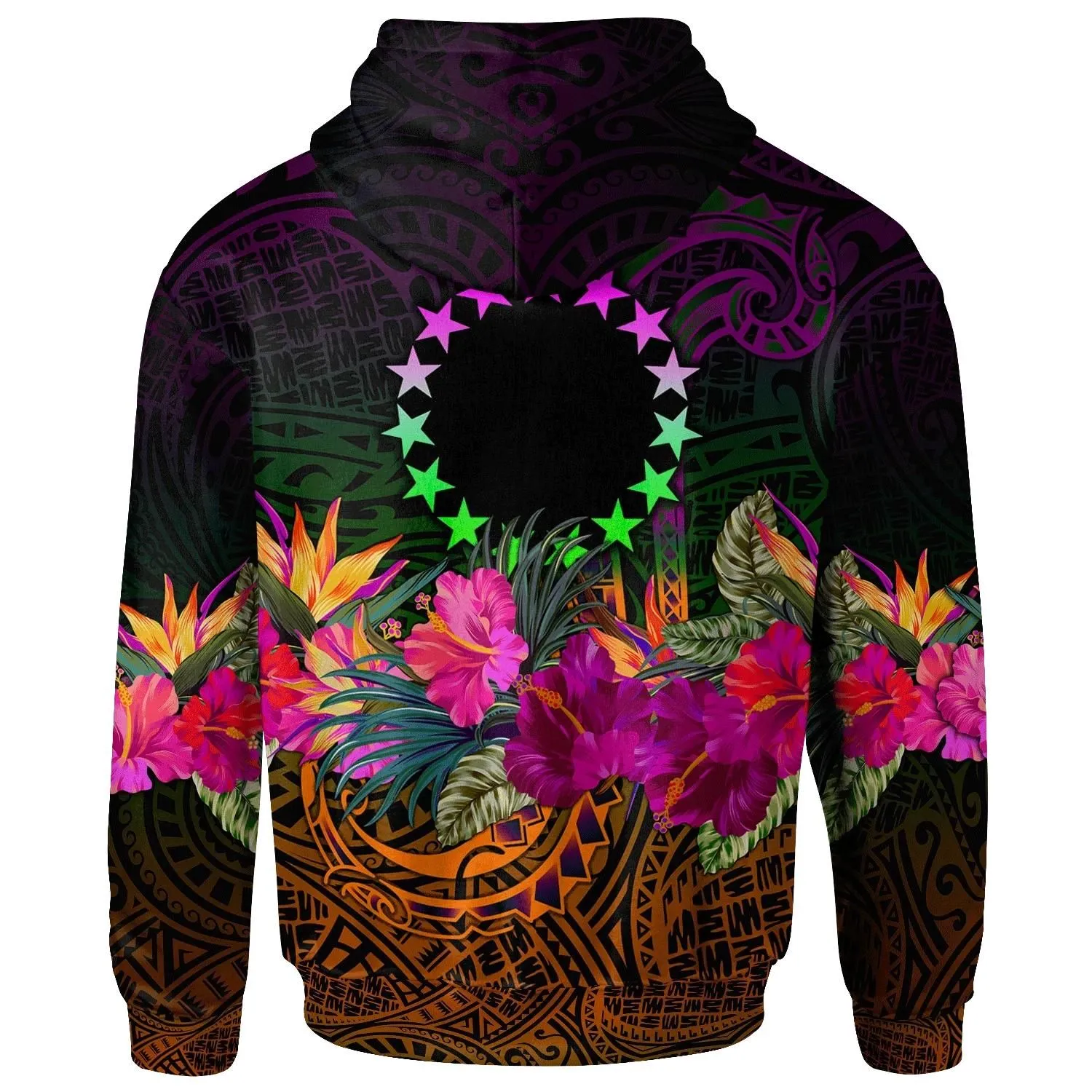 Alohawaii Clothing - Hoodie Cook Islands Personalised Polynesian - Summer Hibiscus - BN15