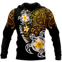 Amazing Polynesian Turtle Tattoo Personalized Unisex Deluxe Hoodie ML