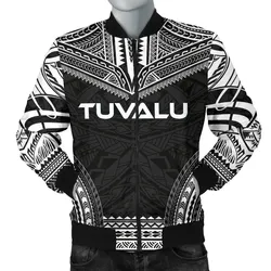 Alohawaii Jacket - Bomber Jacket Tuvalu Polynesian Chief - Black Version - Bn10