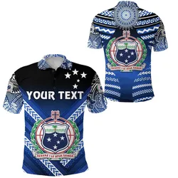 (Custom Personalised) Manu Samoa Rugby Polo Shirt Creative Style - Blue