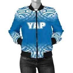 Yap Women's Bomber Jacket - Fog Blue Style - BN09