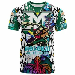 Hawaii Custom Personalised T-Shirt - Molokai High School SuPER Farmer With Polynesian Sea Turtle And Hibiscus Tribal Patterns LT10